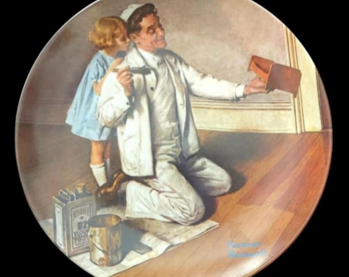Vintage Norman Rockwell Collectible Plate: Knowles "The Painter"