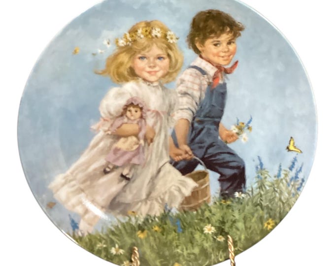 Vintage 1986 Collector Plate- The Mother Goose Series ”Jack And Jill” from Reco