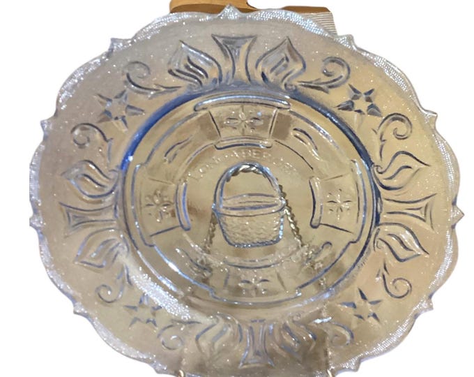 Vintage 8” Longaberger, HEISEY, 1996 Light Blue DRESDEN TOUR Plate
