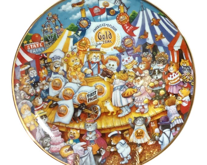 Vintage Collector Plate- “The Franklin Mint’s Heirloom Recommendation “ Gold Medal Winners”