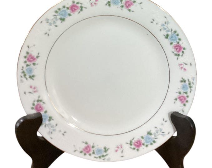 Northridge Fine Porcelain China Salad Plate 7” ”–  NTH1 Rose Pattern – 1980s/1990s Vintage