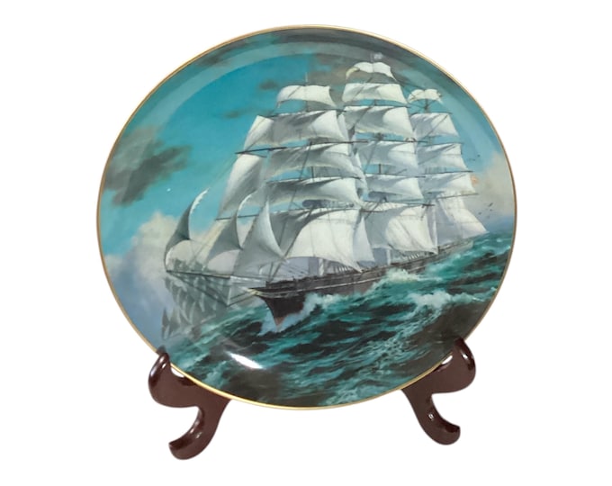 Vintage Collectible Plate "Cutty Sark"  Danbury Mint's Clipper Ship Collection