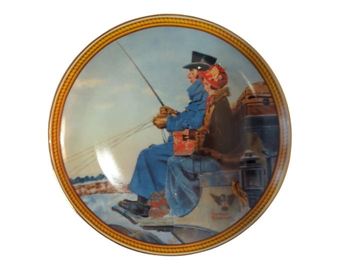 Vintage Norman Rockwell Collectible Plate: Knowles "The Journey Home" COA & BOX