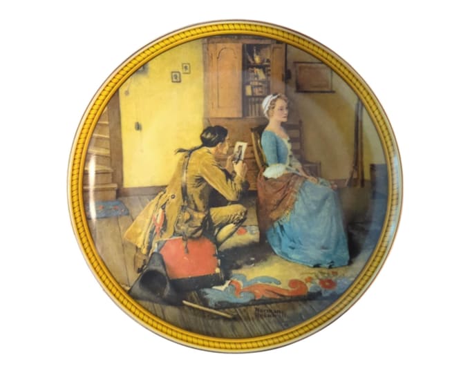 Vintage Norman Rockwell Collectible Plate: Knowles "Portrait for a Bridegroom" BOX & COA