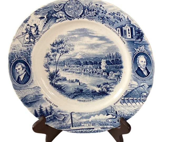Vintage "The Oregon Plate" Collectible Plate by Johnson Bros 10.75”