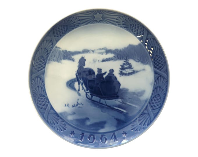 Vintage Royal Copenhagen Blue Decorator Plates Kai Lange 7.25"
