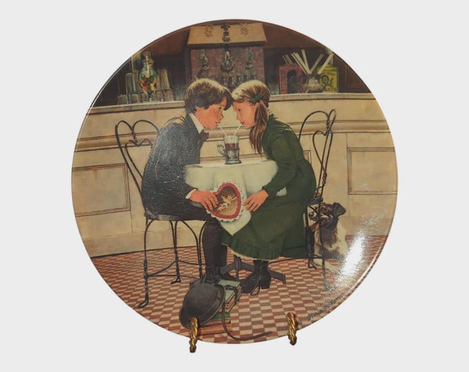 Vintage Knowles Valentine's Day Collector Plate: American Holidays Collection