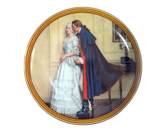 Vintage Norman Rockwell Collectible Plate: Knowles "The Unexpected Proposal" COA & BOX