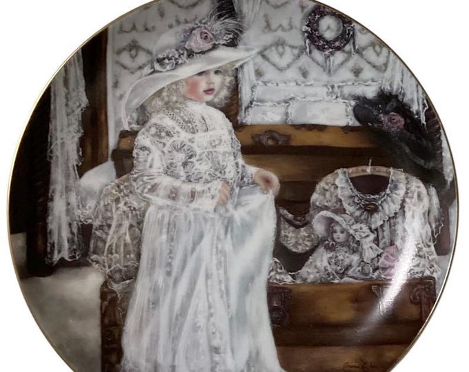 Vintage Knowles Heirloom Plate: Olivia, Fine China, Gold Edges