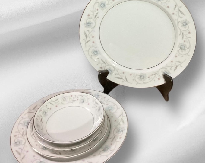 English Garden (Platinum) fine china dinnerware set of five