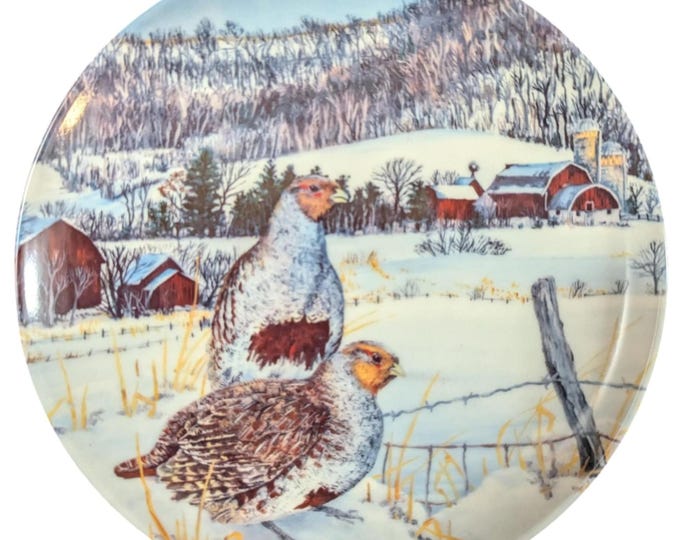 Knowles Collectible Plate: The Gray Partridge, Upland Birds of North America