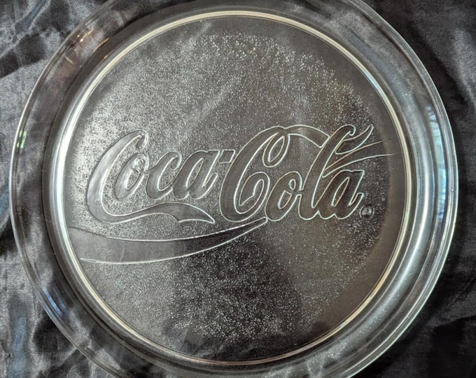 Vintage Coca-Cola Collectible Plate/Platter 13" Clear Glass #3947