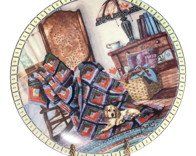Vintage Collectible Knowles Plate "Warm Retreat" Cozy Country Corners Collection