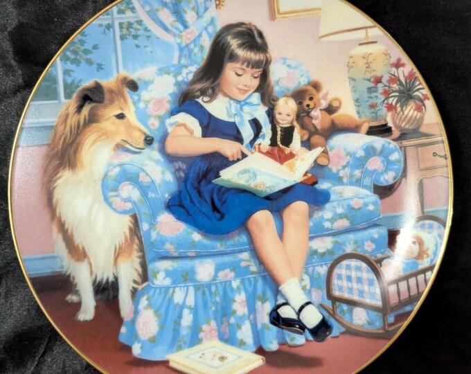Vintage Plate- Danbury Mint- "Children Of the Week"- Sunday's Child BOX & COA