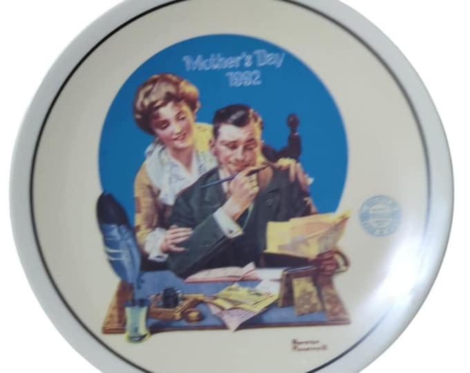 Vintage Norman Rockwell Mother's Day Plate: "Gentle Reassurance" Fine China