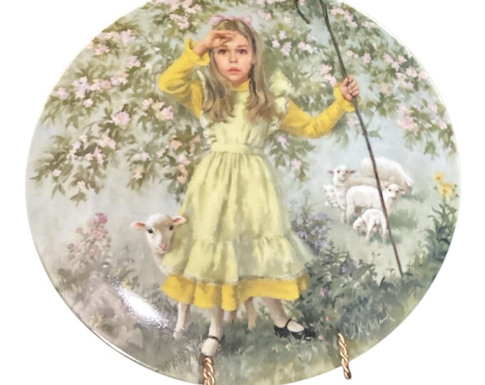 Vintage 1983 Collector Plate- The Mother Goose Series ”Little Bo Peep” from Reco