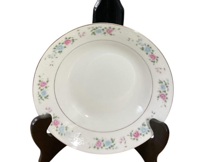 Northridge Fine Porcelain China Bowl 7” ”–  NTH1 Rose Pattern – 1980s/1990s Vintage