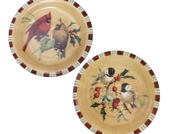 Vintage Lenox Winter Greetings Everyday 8.5-inch salad plate Everyday Cardinal