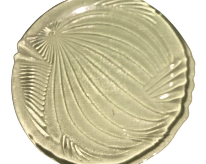 Clear Glass Fish Pattern Plates (4)