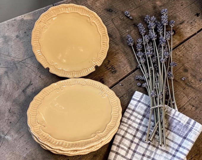 Home Accents CAPRI YELLOW Buttercup Salad Plates 9” (2) Replacements