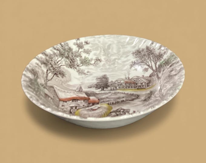Yorkshire Geniune Hand Engraved Bowl Replacement Pastoral Farm Scene 9”