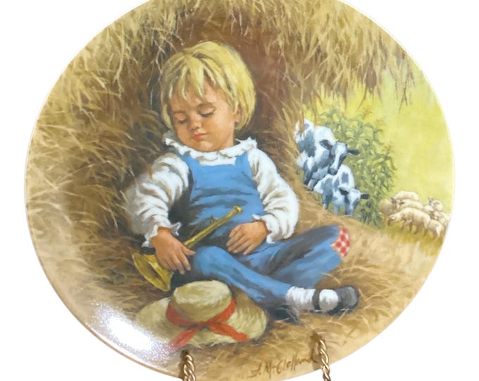 Vintage 1980 Collector Plate- The Mother Goose Series ”Little Boy Blue” from Reco