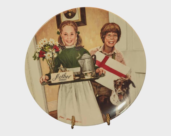 Vintage Knowles Mother's Day Collector Plate: American Holidays Collection