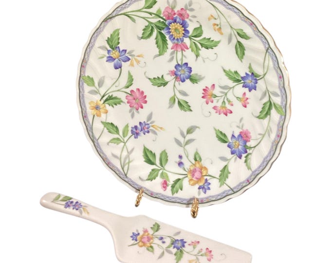Federated Department Stores CAKE PLATE and Server  10.5”