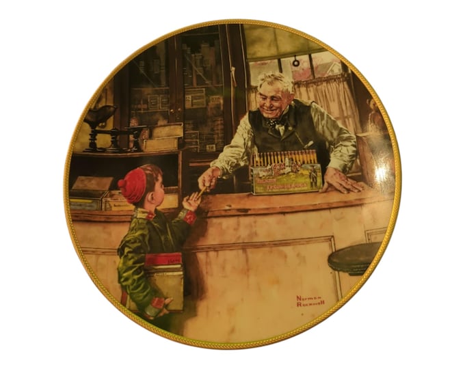 Vintage Norman Rockwell Collector Plate: Knowles "Back to School"