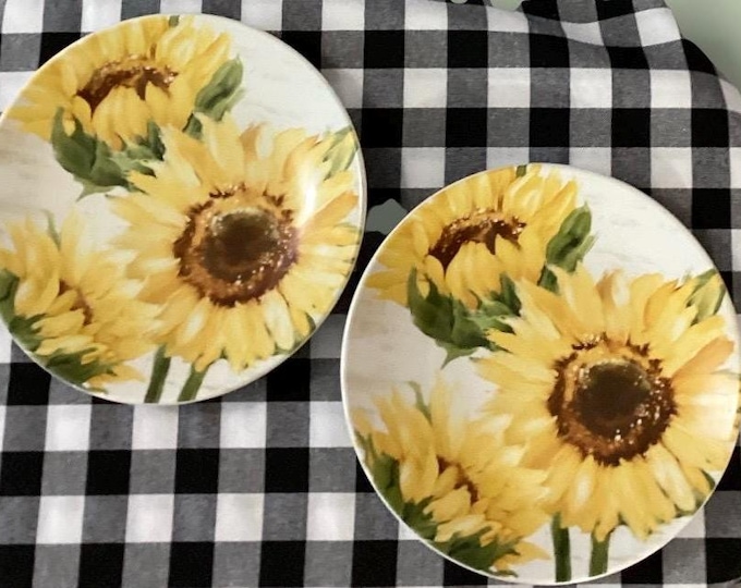 Certified Int’l Sunflower Fields Salad Plate 8 3/4” by Conrad Knutson