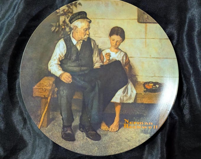 Vintage Norman Rockwell Collectible Plate: "The Lighthouse Keeper's Daughter"