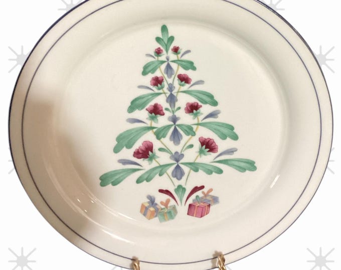 Lenox Poppies on Blue Christmas Plate 8.5" Replacement Plate