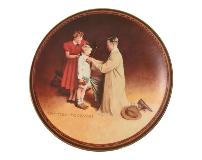 Vintage Norman Rockwell Collectible Plate: Knowles "Ready for The World"