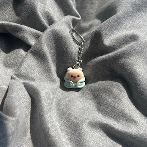 Miniature Adventurer Keychain — Handmade Polymer Clay Character Kawaii Fantasy Charm