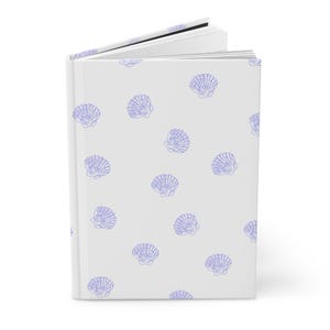 Seashell Hardcover Journal, Coastal Notebook, Beach-Themed Diary, Travel Log, Journaling Essential, Back to School Notebook