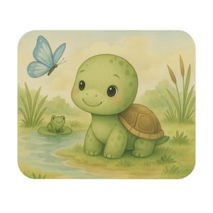 Adorable Turtle Mouse Pad, Cute Desk Accessory, Ideal Gift for anyone who loves Turtles