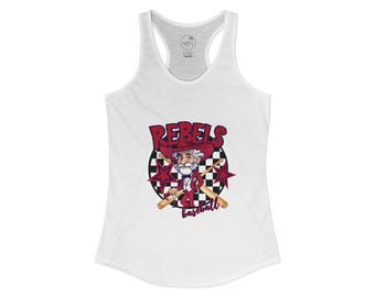Rebels Baseball Tank Women's Ideal Racerback Tank