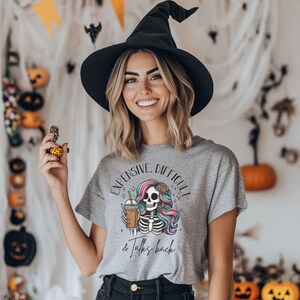 Camiseta gráfica de esqueleto de Talks Back: camiseta unisex de Halloween