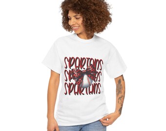 Spartans Baseball Tee | Leopard Bow Baseball Graphic