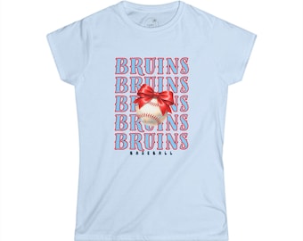 Bruins x3 baseball Tee | bow-accented softball design