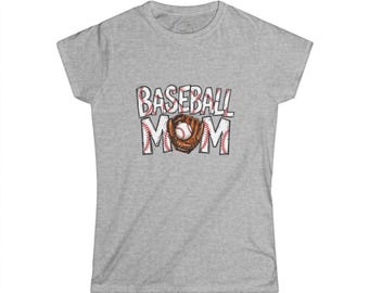Baseball Mom tee | Women's baseball mom shirt, softball glove graphic