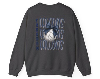 Falcons Freedom with Navy Bow Crewneck Sweatshirt