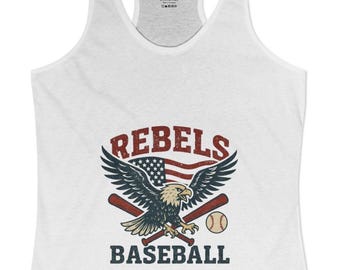 Rebels Baseball Tank Women's Ideal Racerback Tank