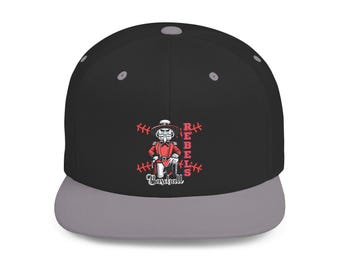 Rebels Baseball Flat Bill Snapback, Sports Mom/Dad, Game Day gear