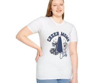 Cheer Moms Club T-Shirt | Pom Pom, Megaphone, Coffee Graphic