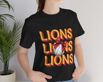 Lions Volleyball Graphic Tee | Volleyball Team Spirit Shirt