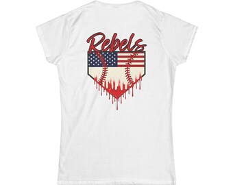 Rebels Baseball Home Plate Tee | American Flag Drip