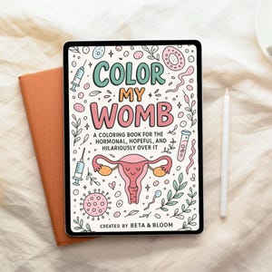 Color My Womb - IVF & Fertility Coloring Book | Instant Download | Funny Printable for TTC Support | Stress Relief Pages