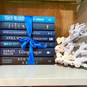 Vintage ombré effect blue Decorative Book collection