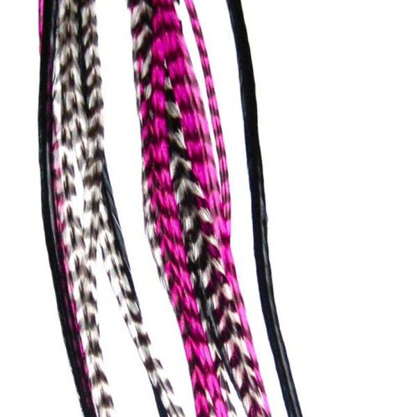 Black, Pink, and Neutral Single Clip-In Extension